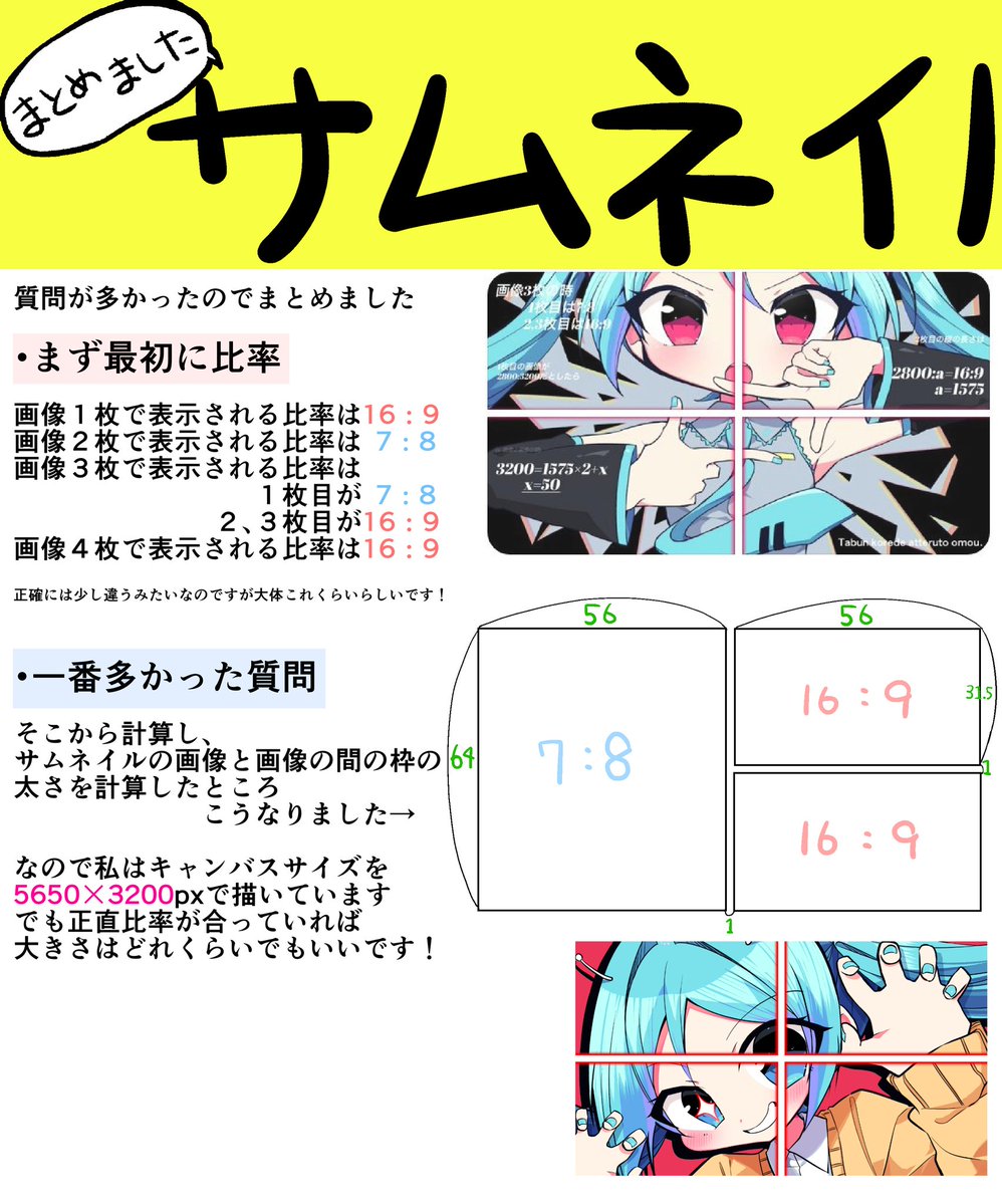 【サムネイルについて】 以前から質問あったのでまとめました