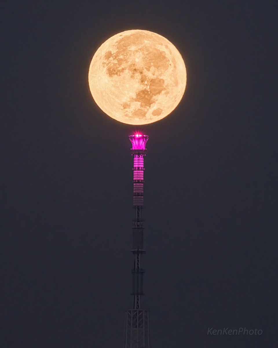 スカイツリーとお月さまが美しい。 