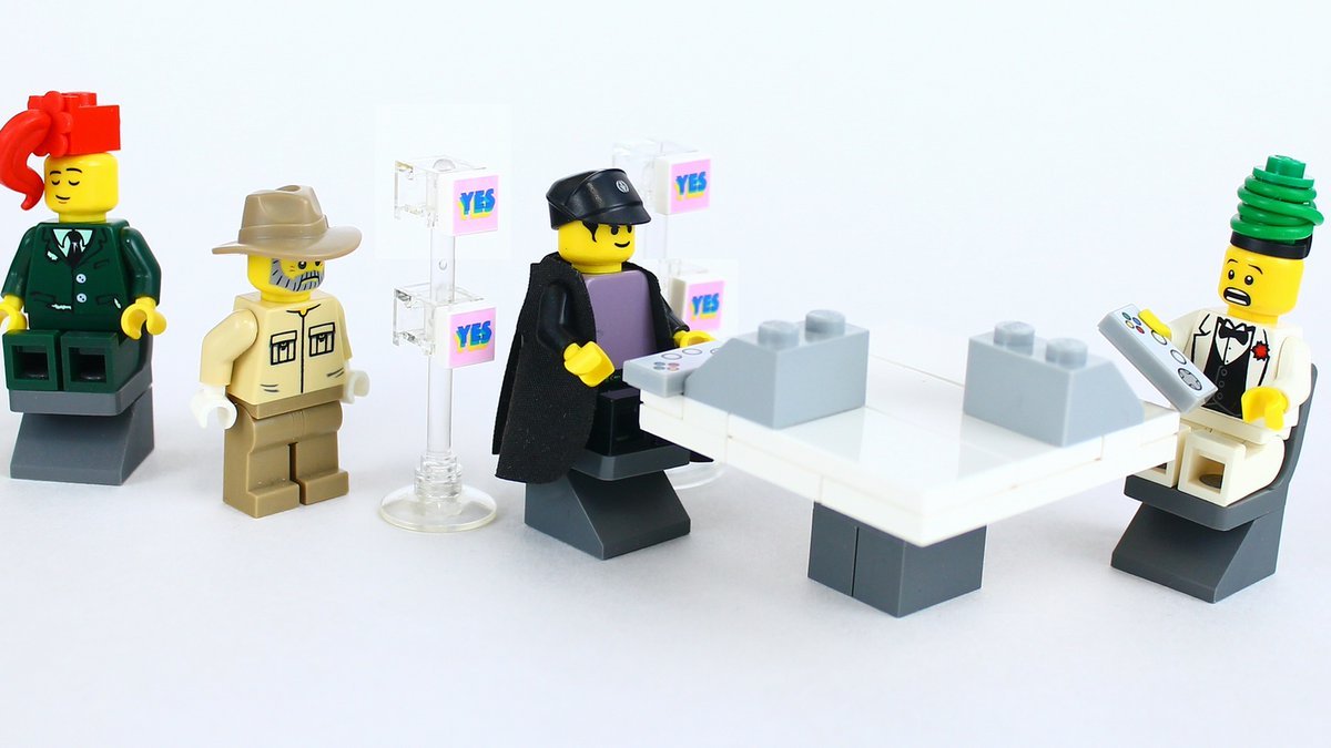 「YES」て書かれてあるレゴのパーツを手に入れたけど使い道これしか思いつかんかった 