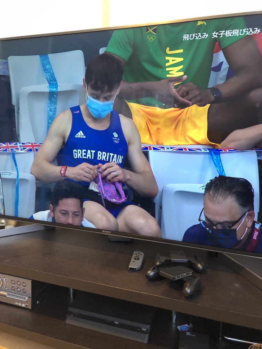 編み物してるーー！！！ 