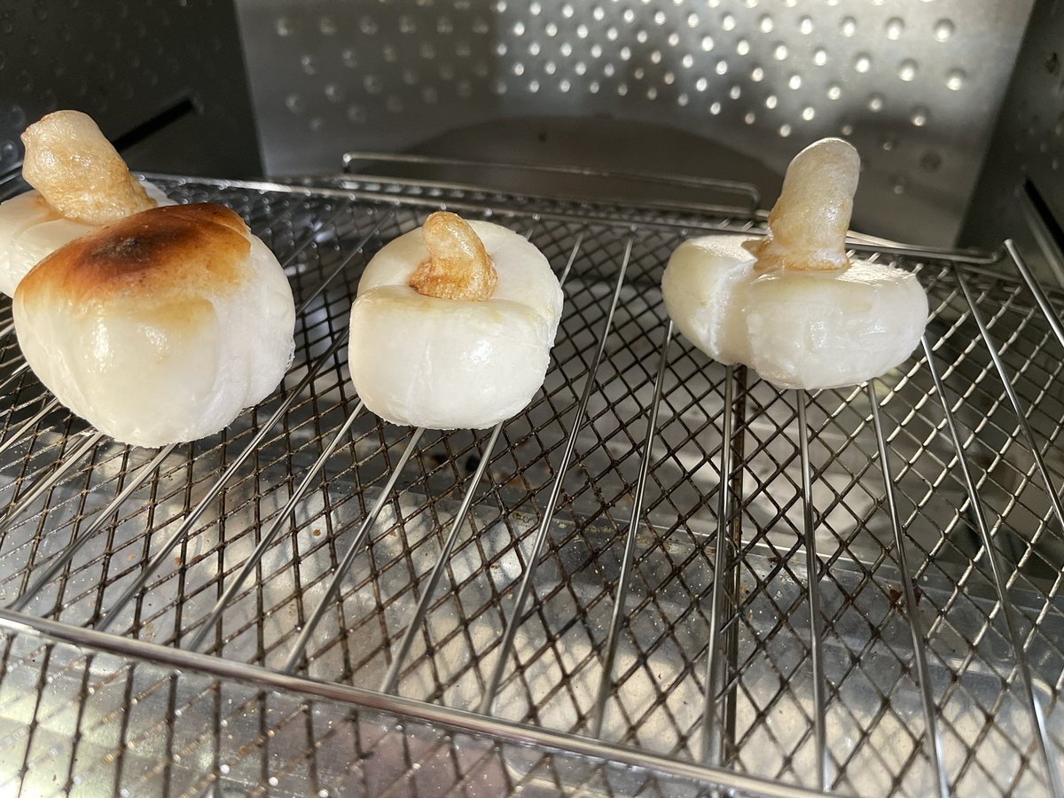 真ん中に醤油垂らして焼いたら綺麗に焼けるらしいよと言う父情報を試してみたらこうなったでござる