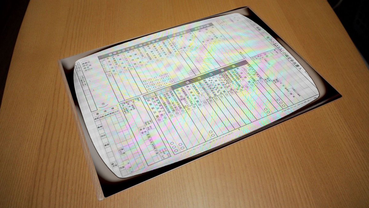 「テレビを直撮りした時のあれ」を再現して、なんでもディスプレイ表示になるクリアファイルを作ろうとしてる 