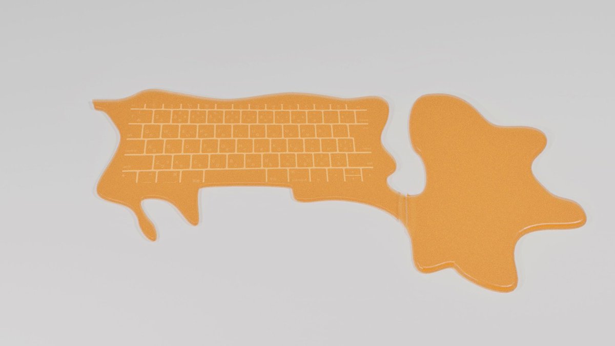 「こぼす前にこぼす」キーボードカバーです 