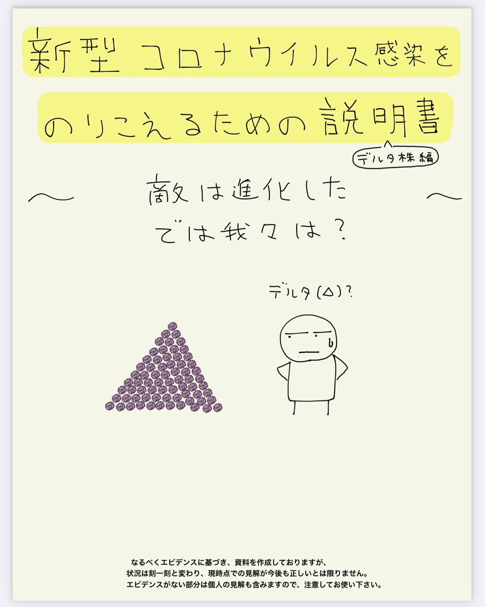 新型コロナウイルス感染をのりこえるための説明書 | 諏訪中央病院   デルタ株編(PDF)   元祖とデルタ株の違い・ワクチンに関して・自宅療養で知っておきたい事・いまどういう状況なのかなど、一つ一つ丁寧に書かれているので、とても参考になります🦠💉 