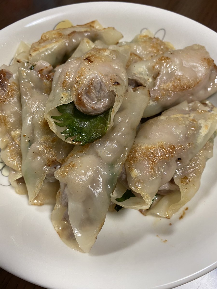 何度も言うけど、餃子の皮に豚肉としそを雑に挟んで焼いて、ポン酢つけて食べるの最高に美味しいからおすすめ
