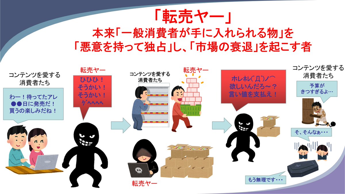 転売ヤー問題に関して、 『「商社」や「問屋」と何が違うんだ