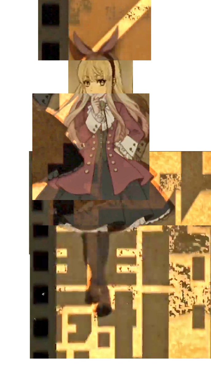 #コンパス  切り貼りしたらお嬢様の見た目わかったぞ