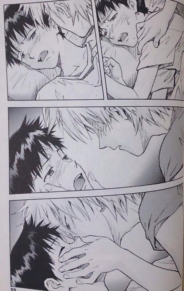 これが漫画版エヴァンゲリオンの シンジくんとカヲルくんでふ 