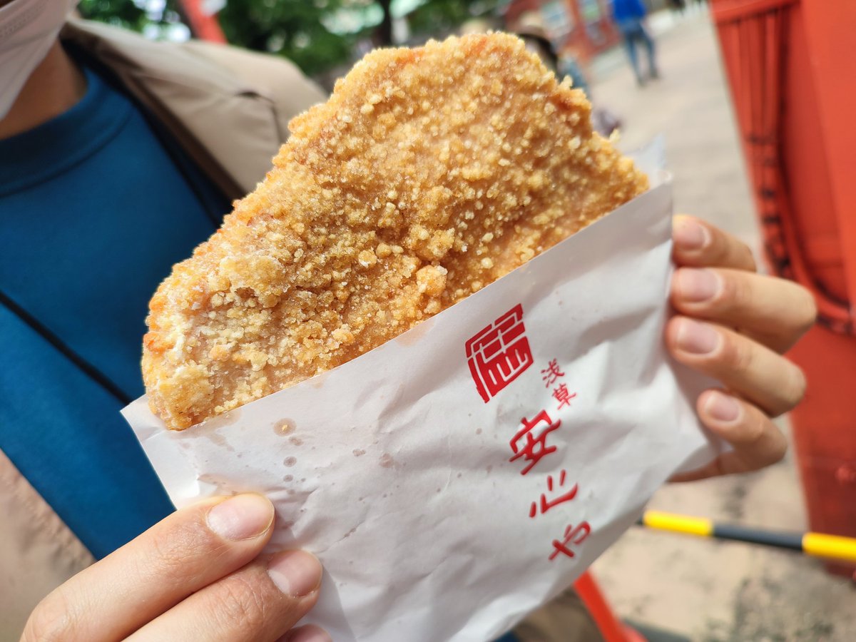 台湾人が日本一美味いという、浅草の炸鸡排。 美味すぎた…………。