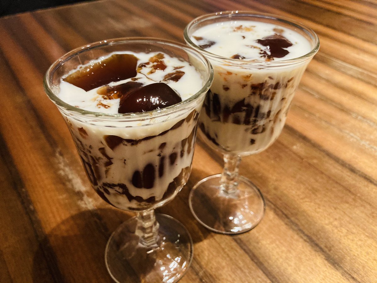 「うま、うま、…うま」と夫が飲み干した夜デザートでした