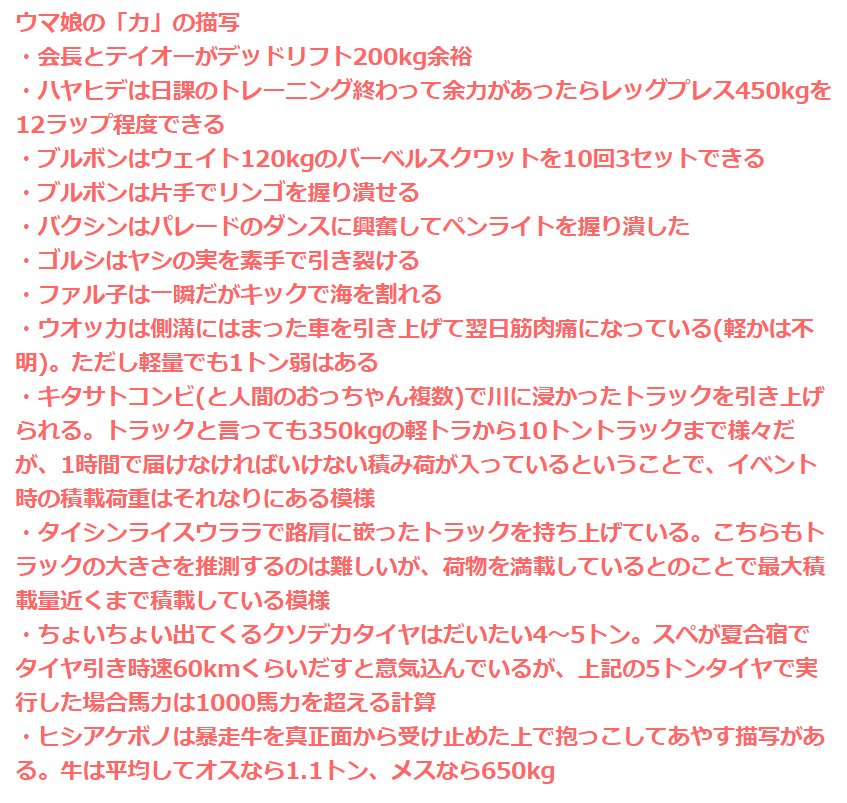 ヒトではウマ娘に敵わないことがよくわかるウマ娘の「力」描写 