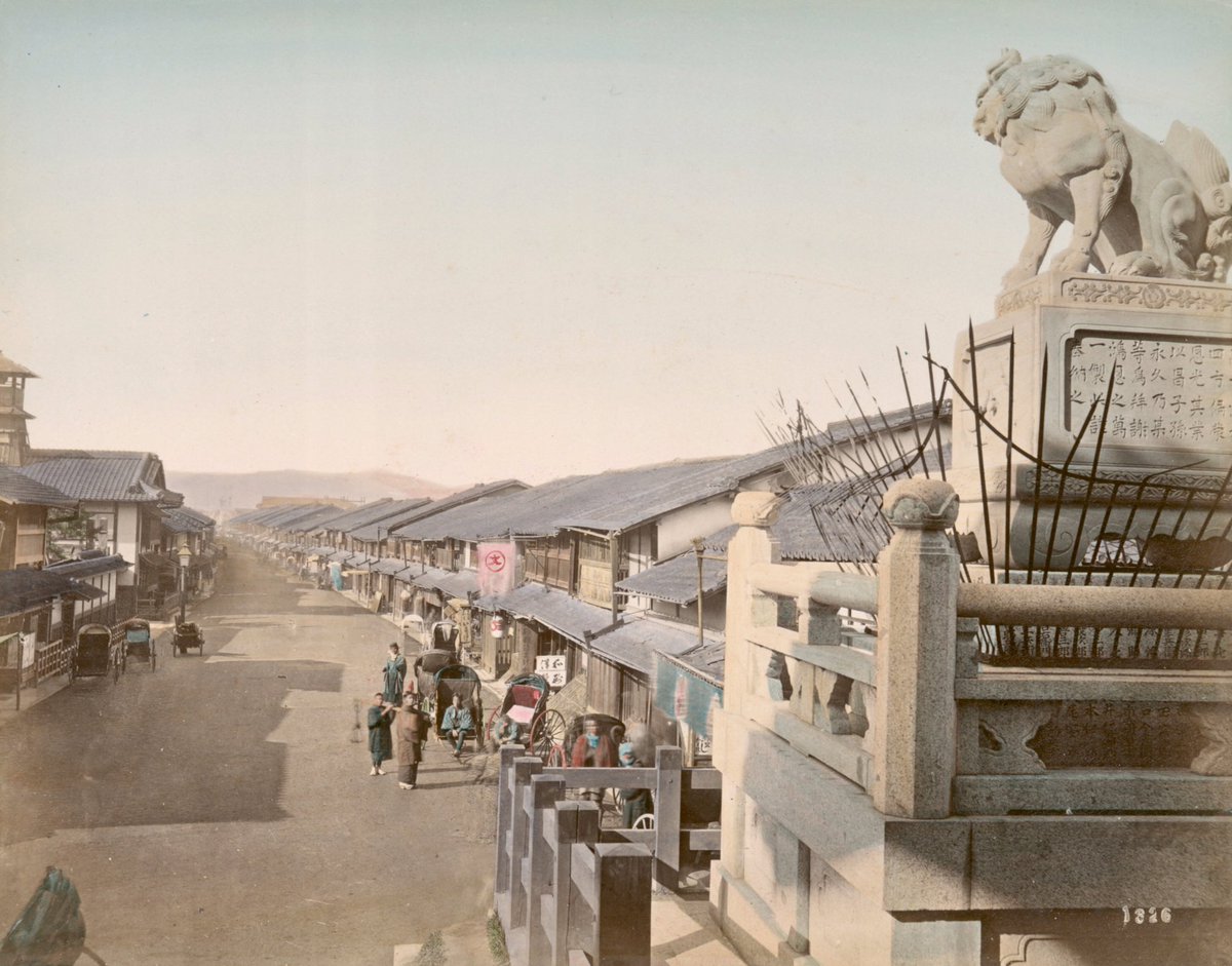 明治時代の初めごろに撮影された京都の風景 