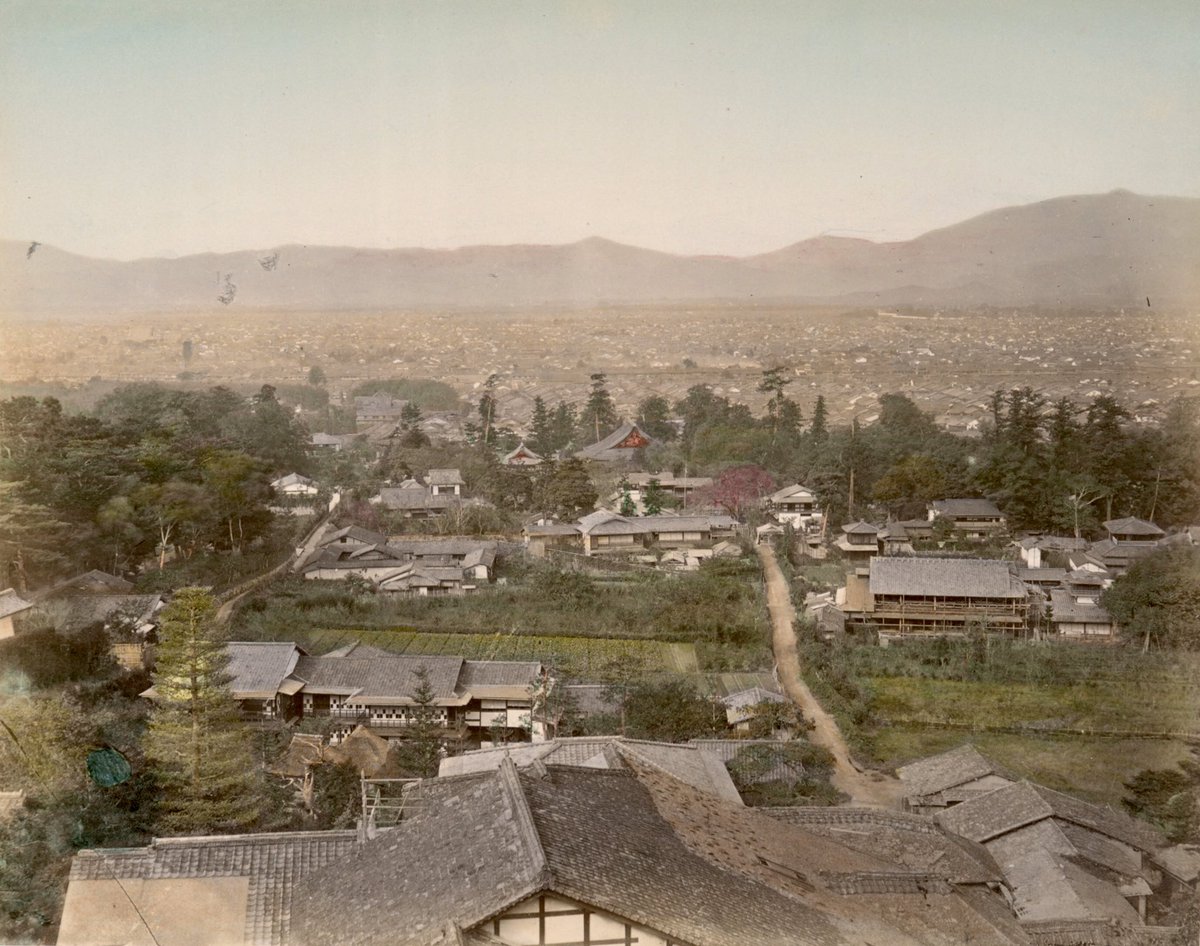 明治時代の初めごろに撮影された京都の風景 