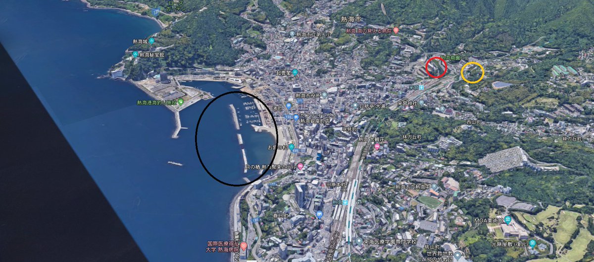 「ヒーリングっどプリキュア」の聖地すこやか市ですが、海沿いの温泉街である事や、港湾やトンネル等の地理的特徴から静岡県熱海市がモデルの可能性が高いです #precure #ヒープリ 