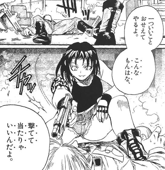 レヴィは確かに銃オタに向かって「撃てて当たりゃあいいんだよ」って言ったけど当の本人はわざわざM92FS inoxのバレルを6inch、スライドも1inch伸ばして、グリップを象牙にし髑髏とカトラスの紋章をいれ、しかもそれを二丁も持つ銃オタクだってことを…