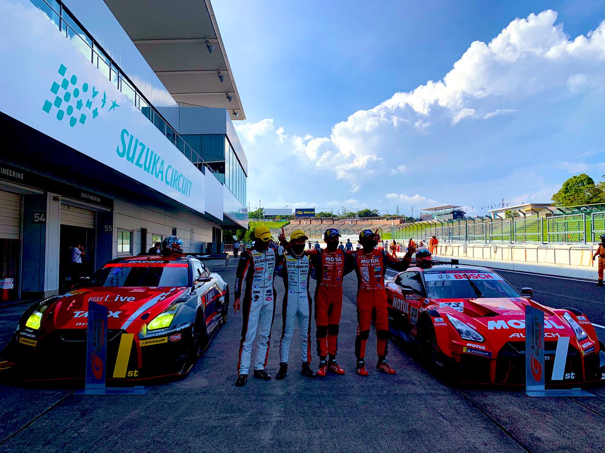 第3戦決勝終了🏁 23日に日産GT-R勝利☝️ GT500クラス No.23 MOTUL AUTECH GT-R GT300クラス No.11 GAINER TANAX GT-R 優勝おめでとうございます✨ #FUJIMAKIGROUP鈴鹿GT300km #SUPERGT #SUPERGT2020