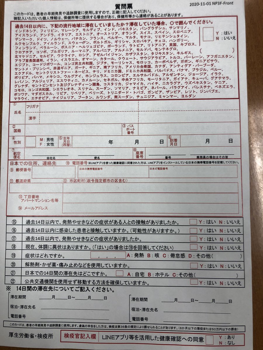 1枚目の写真、これが外国から入るビジネスマンに政府が求めている活動計画書