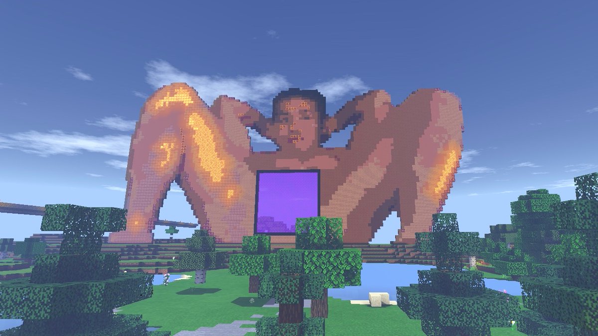 ネザーゲート装飾しようとして最大全長128mのかに道楽先輩作ったらキモすぎて具合悪くなった 