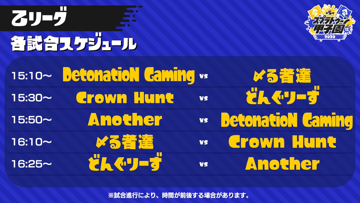 このあと休憩を挟んで15時頃から、乙リーグが開始となる