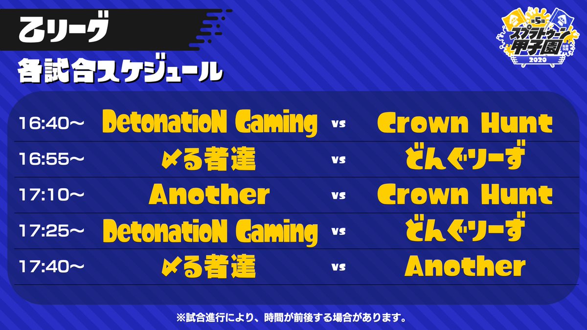 このあと休憩を挟んで15時頃から、乙リーグが開始となる