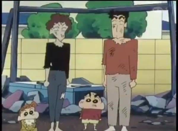 クレヨンしんちゃんの家が１回爆発して1年間放送で 「またずれ荘」に住んでいたことは今の子供達は知らない 