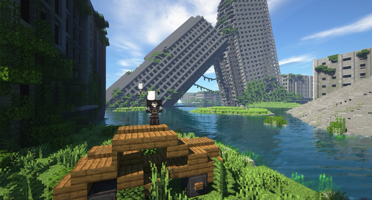 マイクラで作った水没都市 #Minecraft #minecraft建築コミュ 