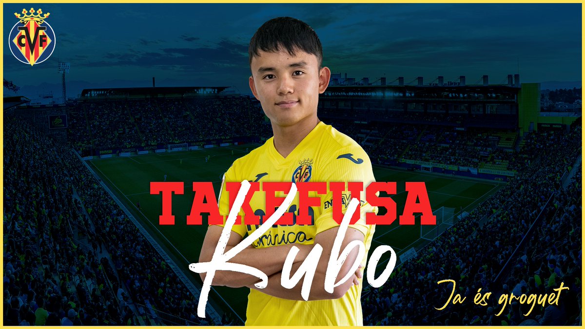 El #Villarreal y el @realmadrid acuerdan 🤝 la cesión de Takefusa Kubo. ¡Sí, sí, sí, Take ya está aquí! ¡Bienvenido 💛👏! 久保建英選手ようこそビジャレアルへ