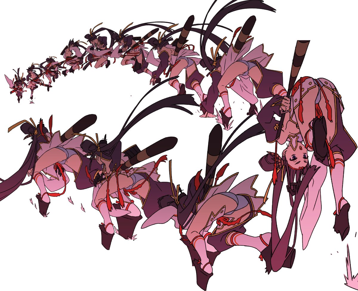 死ぬほど牛若丸描きました 最初は動きのありそうなシーンということで７章９節選んだのですが、描いてるウチにどんどん牛若丸可愛く思えてきてしまいました 牛若可愛いすねーカッコいいし、本当は身長高いのでしょうが水着まだ持ってないのでやっぱ可愛いイメージ強いです 