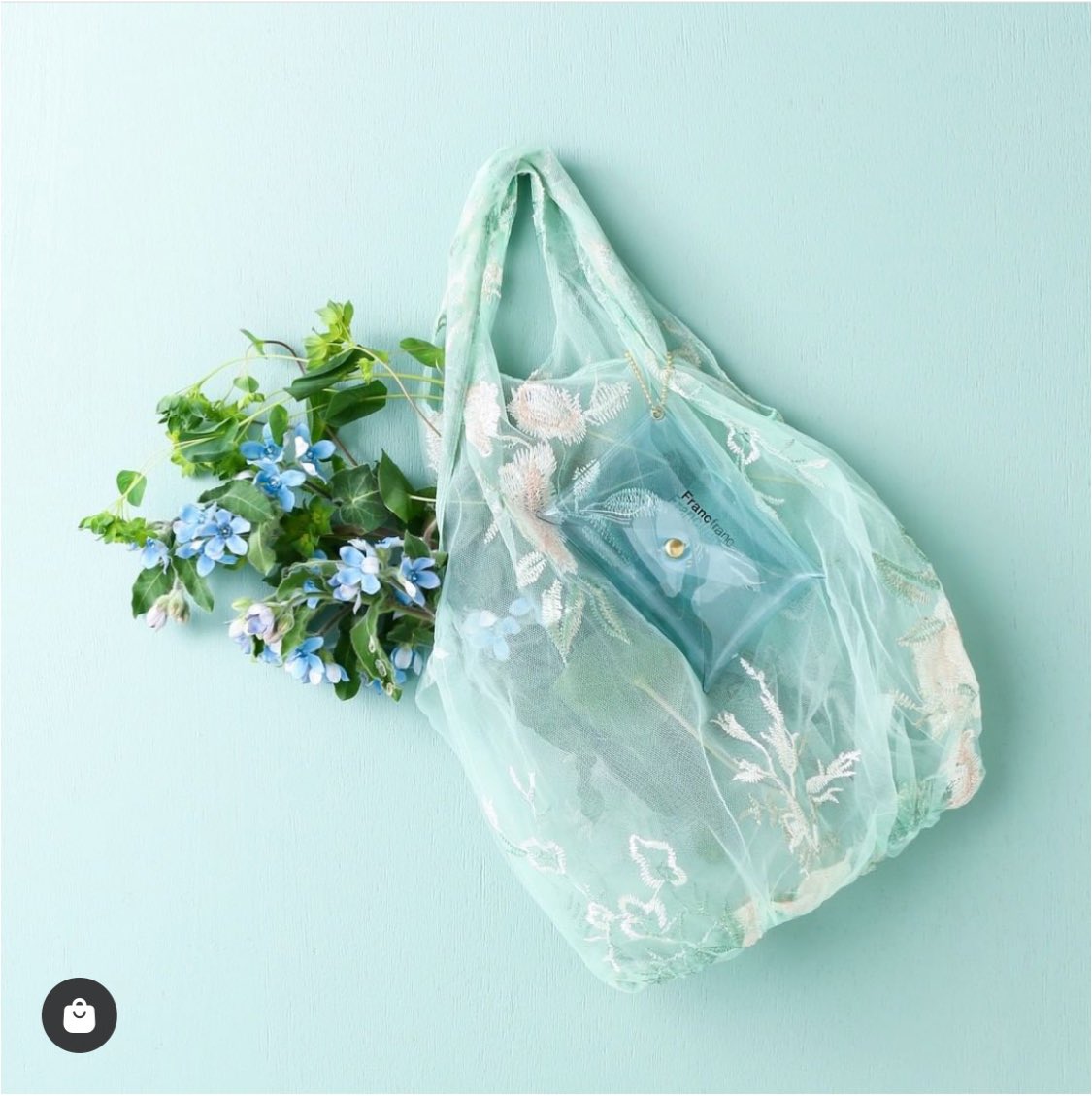 Francfranc(フランフラン)のチュール素材の刺繍バッグ、ちょっとええ加減にしてくれよってぐらい可愛い 