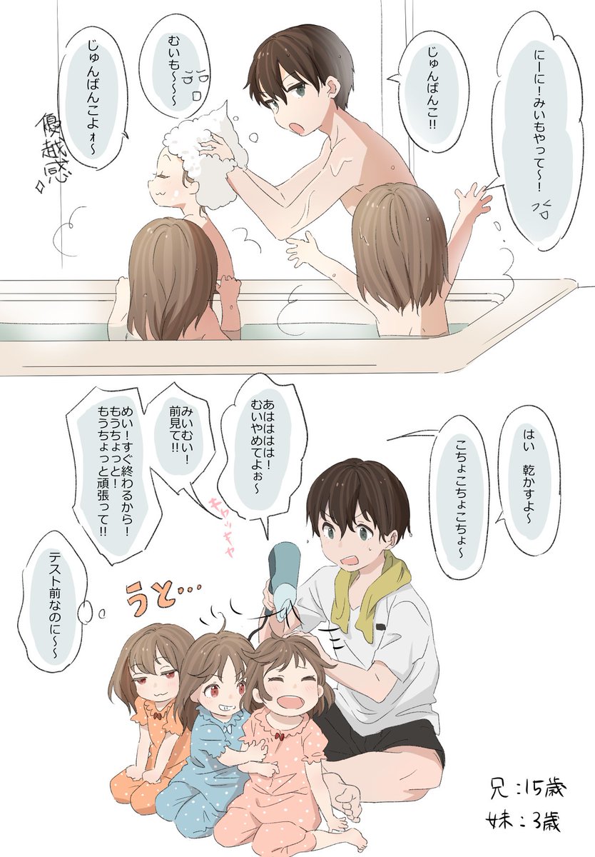 お兄ちゃんと三つ子の妹たち 「お風呂」 
