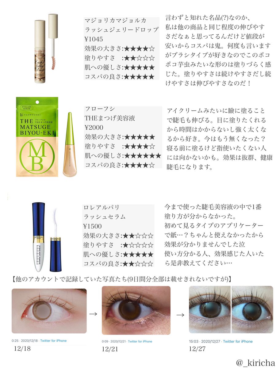 自分に合った睫毛美容液探しの参考になれば幸いです👁♡ラブライナーが塗りやすすぎる 