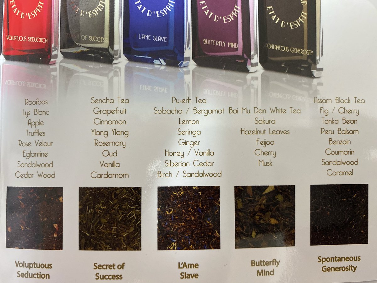 お茶系の香水を探してる人へ  🇫🇷のメゾン「State of Mind」がアールグレイやダージリン、ウーロン茶等の様々なお茶が使われた11種の香水を販売しています