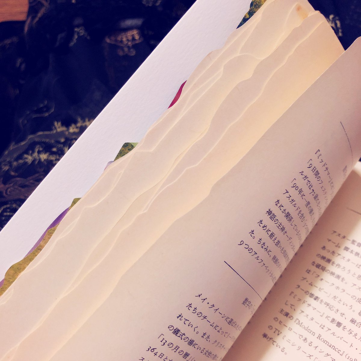 ミッドサマーのパンフすごい…本編にでてくる羊皮紙みたいな本と同じ感じのなんかあの…あれ…装飾になっててすごい…これ…みんなーー