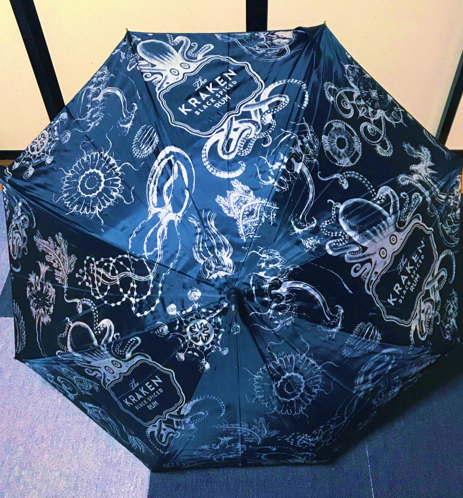 ずっと欲しかったサイコーにイカした、いやタコした傘が届いたよ〜〜〜〜持ち手までしっかりタコだかっこいーー