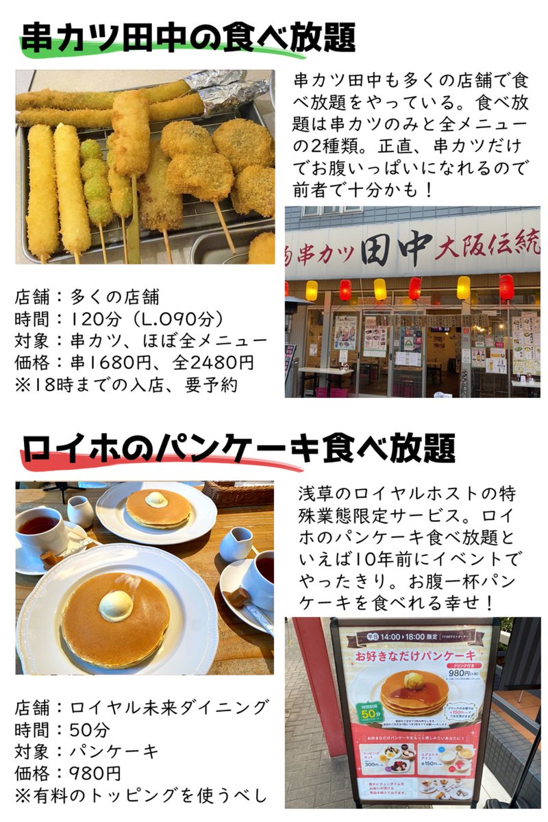 かなりマニアックな一覧ですが、食べ放題巡りをするとき使ってください