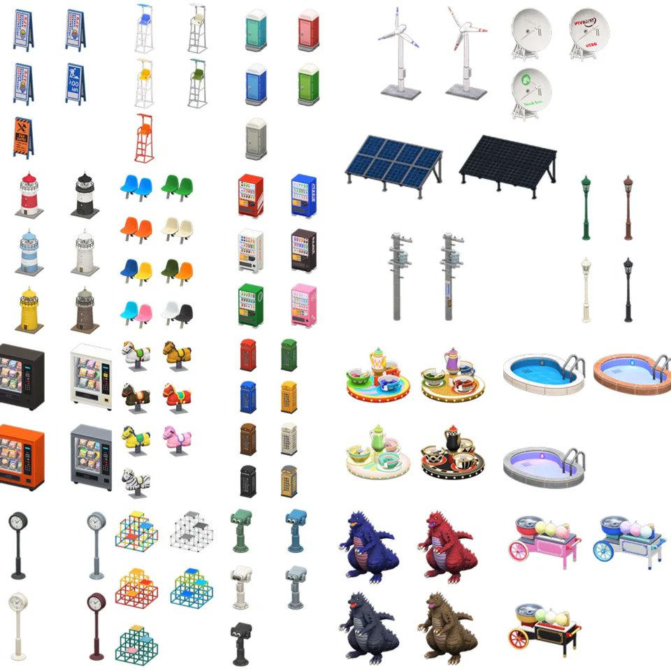 あつまれどうぶつの森のマイル家具色違い一覧 ・島ごとに色が固定 ・リメイクでの色変更はできない #あつまれどうぶつの森 #どうぶつの森 #あつ森 #acnh