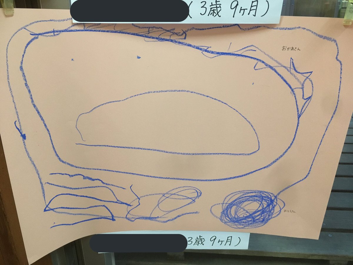 #育児衝撃画像 園に飾ってあった息子の絵。 