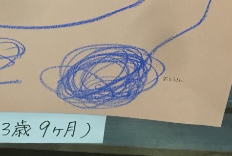 #育児衝撃画像 園に飾ってあった息子の絵。 