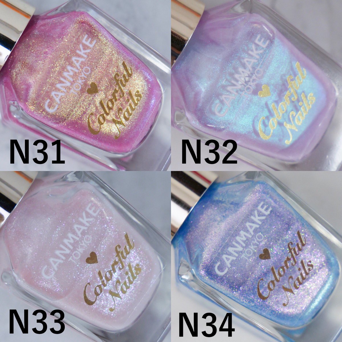 ユニコーンカラーです🦄✨ 右3つが新色、左1つが限定です
