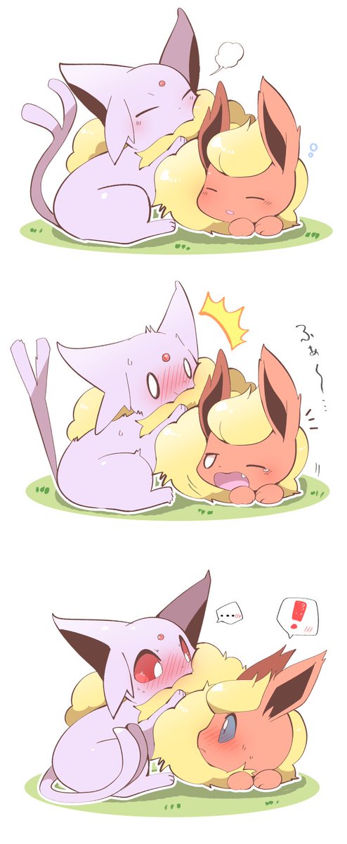 こっそり添い寝しにきたエーフィ 