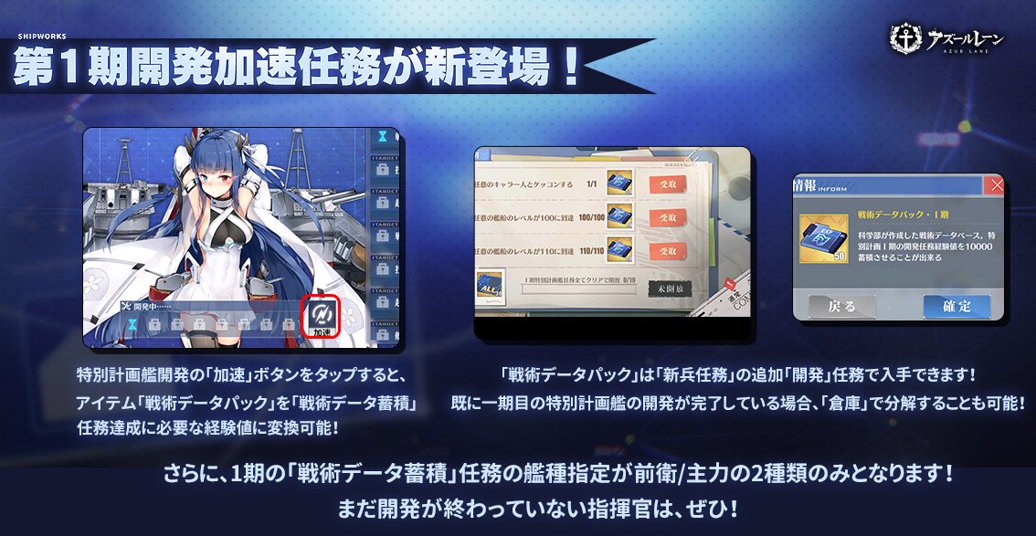 ②科学研究室「強化指向」登場 「指向設定」で艦船を選択すると、一期目・最大300個までの強化ユニットを追加で入手可能