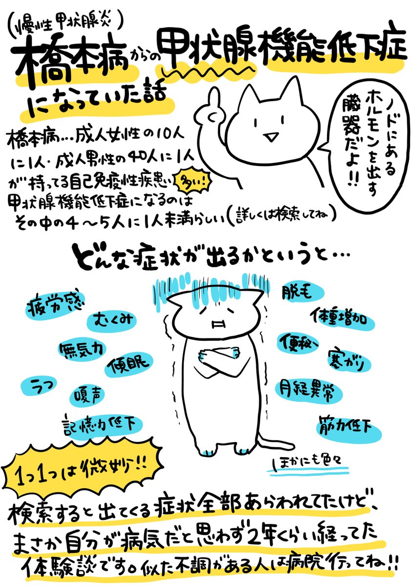 甲状腺機能低下症になってたけど全然気付かなかった話 その① おかしいなって思ったら耐えずに病院行って… 