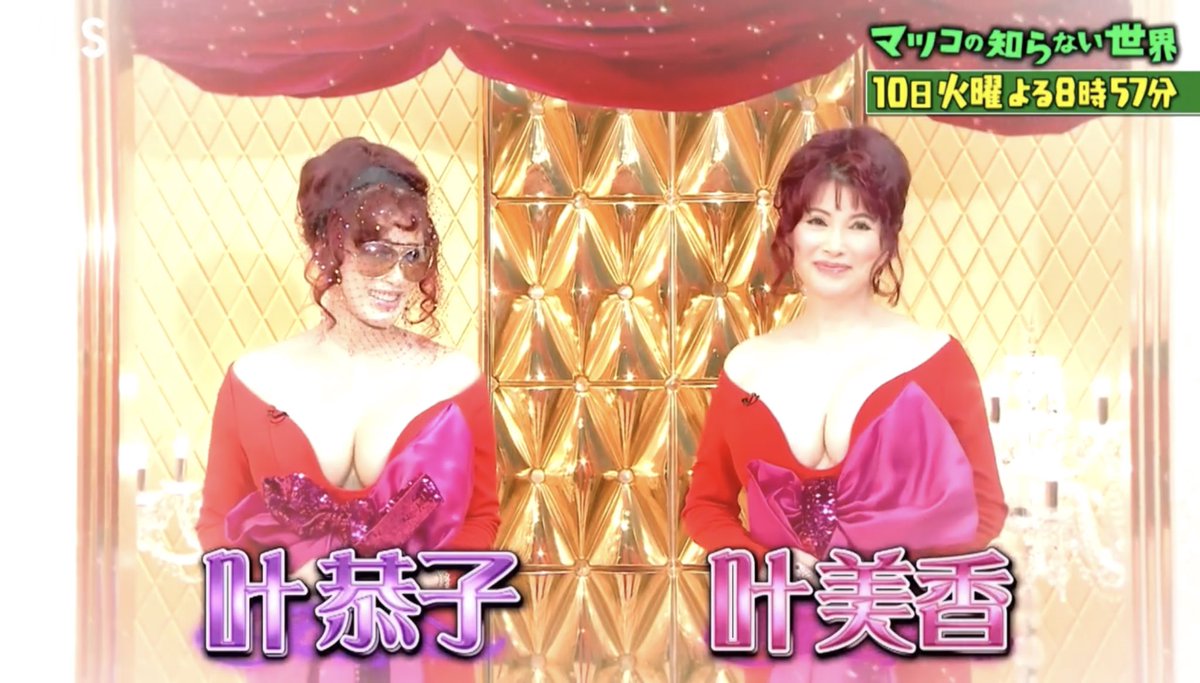 来週のマツコの知らない世界は『叶姉妹の何も入らないバッグの世界』