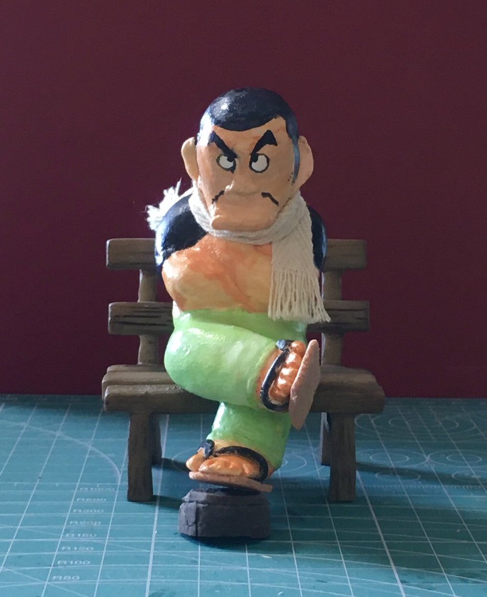 オカン78歳、粘土でいろいろ立体作りに凝っていたが、ついにテツを完成