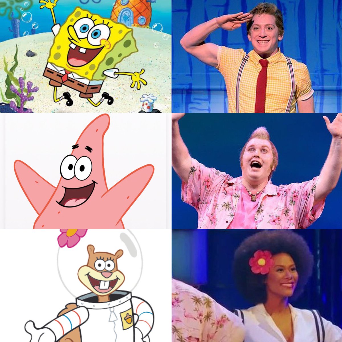 #スポンジボブミュージカル 正直キャラ分からなくても全然平気なんですけど、分かってると面白い部分もあるので主要メンバーをまとめてみました(ツリーへ続く) 