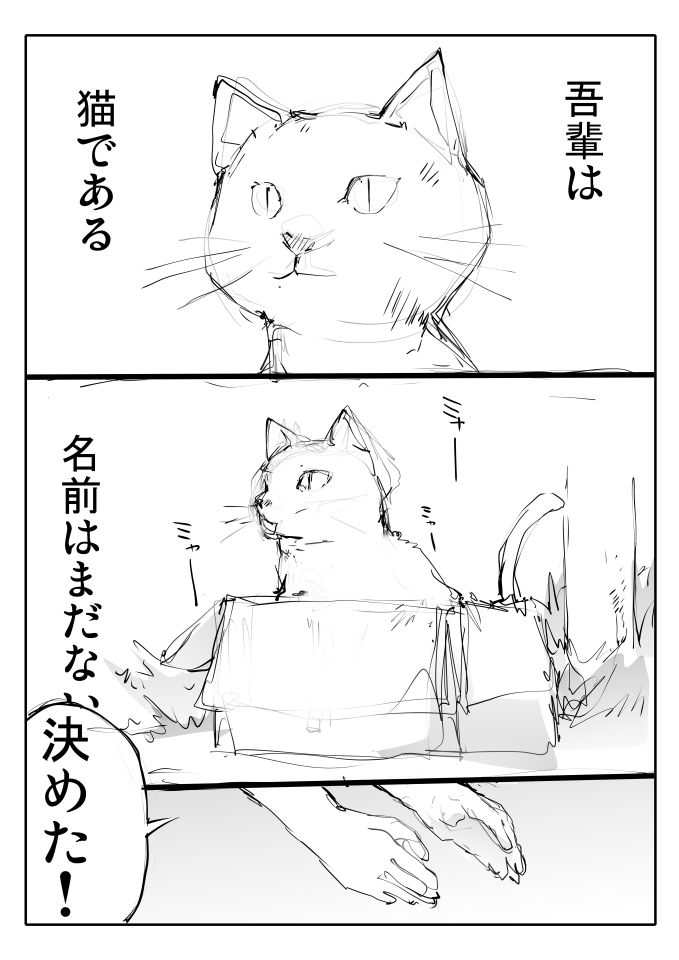 2Pで終わる「吾輩は猫」 