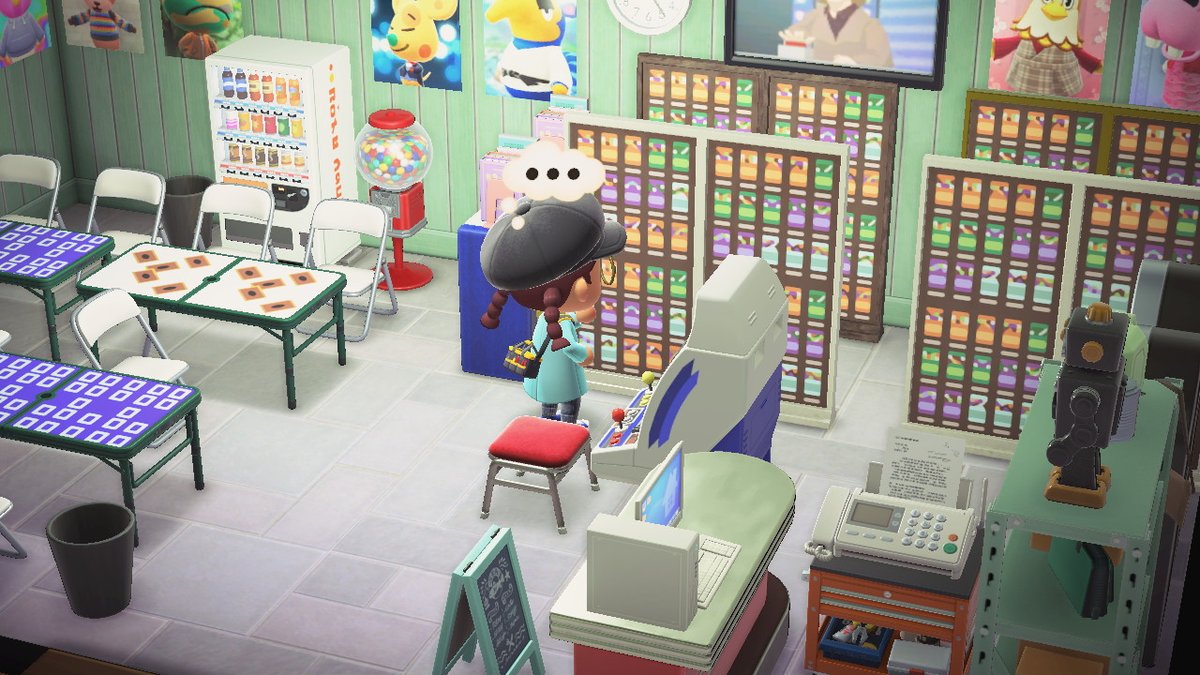 私があつ森内で開店させたカードショップを見てくれ 