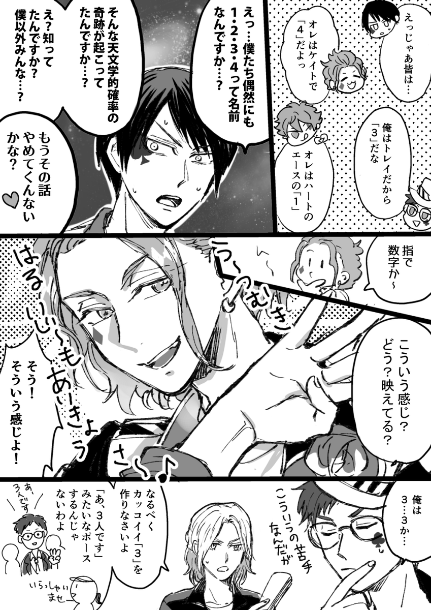 例のCMを撮影するハーツ寮の皆さん  #twstファンアート 