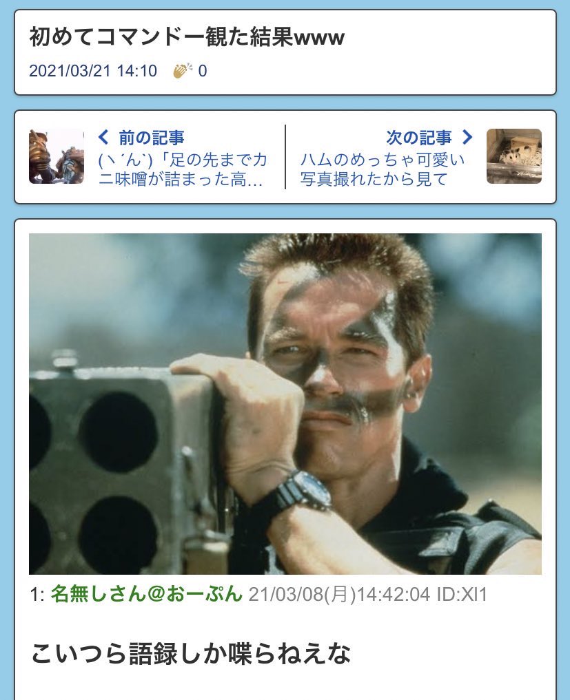 初めてコマンドーを観た人の感想 