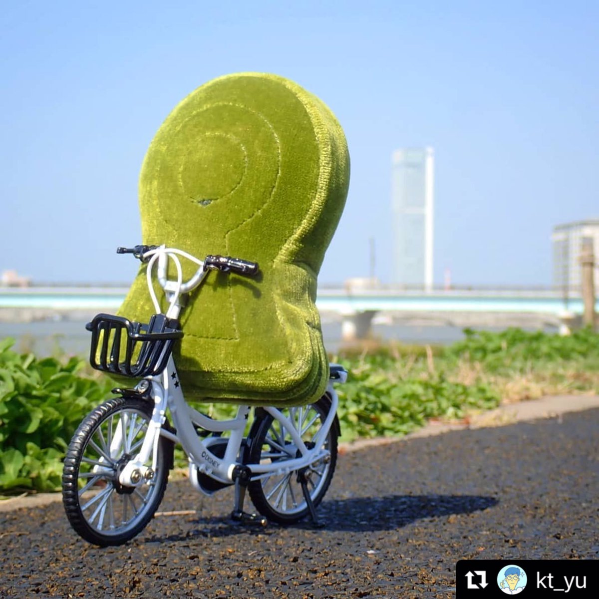 サイクリング最古〜っ! #古墳クッション